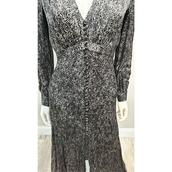 Pinko Black and White Print Midi Dress Size 4 - Picture 10 of 13